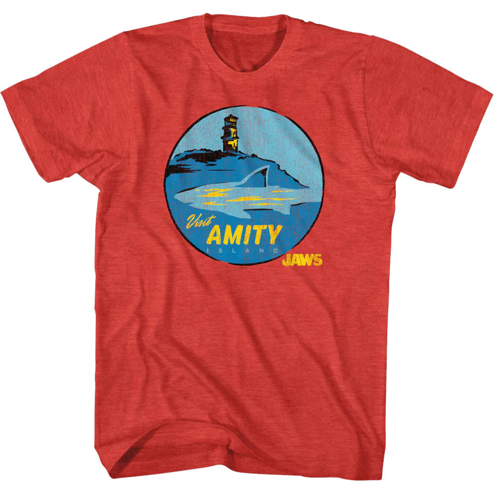 Visit Amity Island Circle Jaws Tshirt